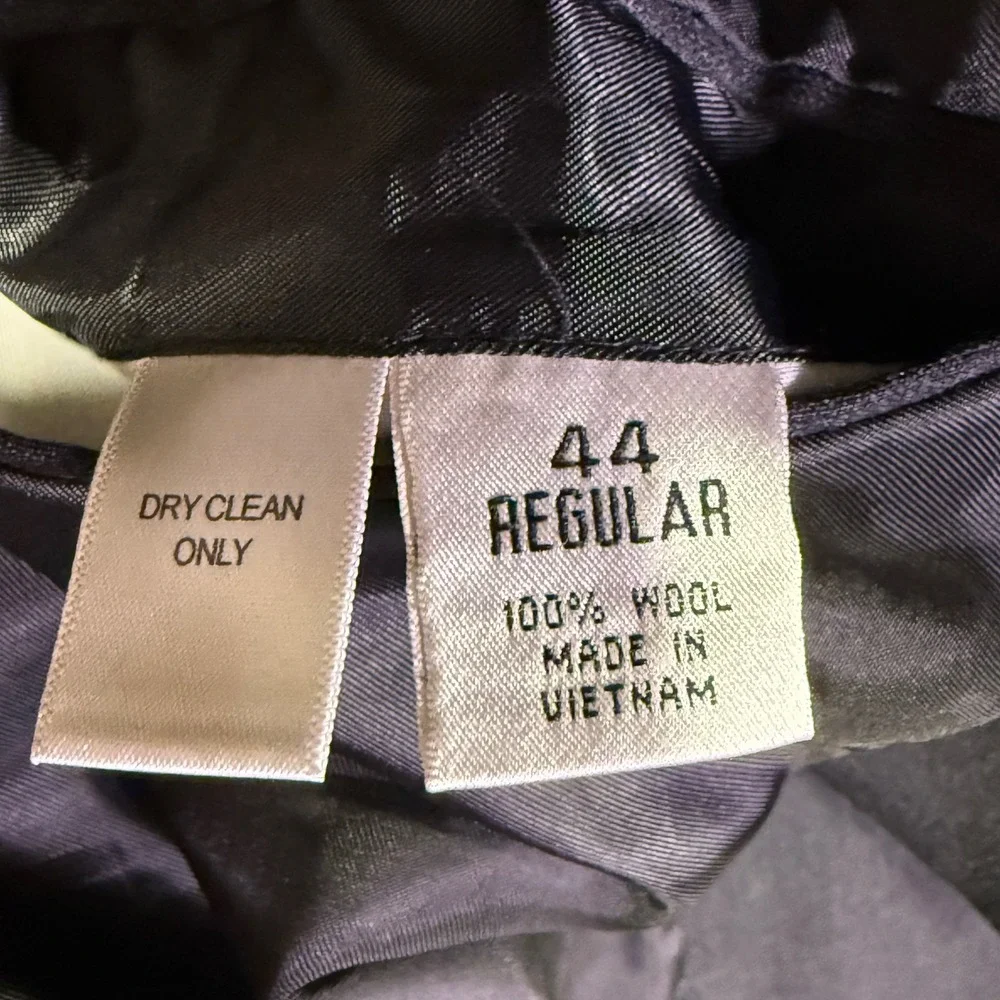 VERSINI‎ Men's 44R Charcoal Grey 100% Wool Blazer Suit Jacket Made in Vietnam
